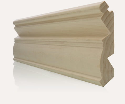 Moulure de bois franc (essence de bois : érable) fabriquée par Moulures 4D.