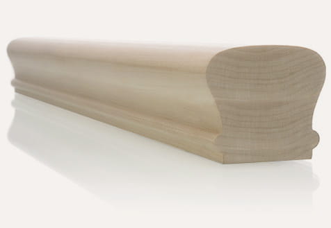 Moulure de bois franc (essence de bois : merisier clair) fabriquée par Moulures 4D.